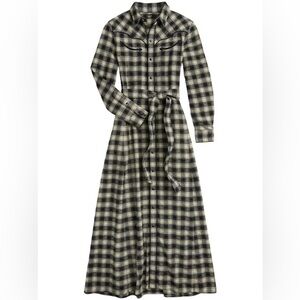 ISO RRL Plaid Dobby Western Shirtdress